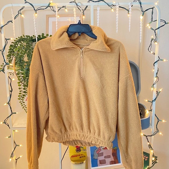 Urban Outfitters Tops - cozy urban outfitters camel quarter zip